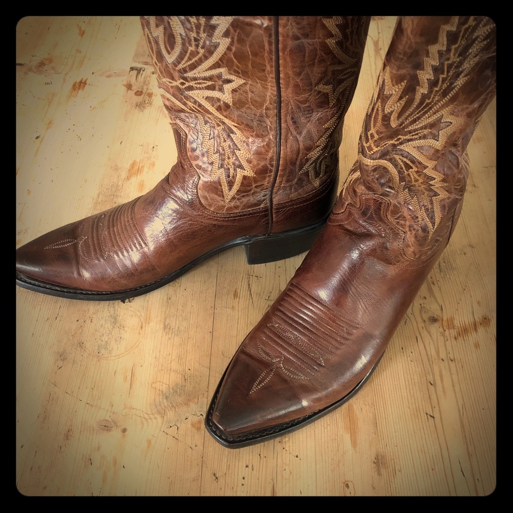 Lucchese 1883 snip-toe cowboy boots